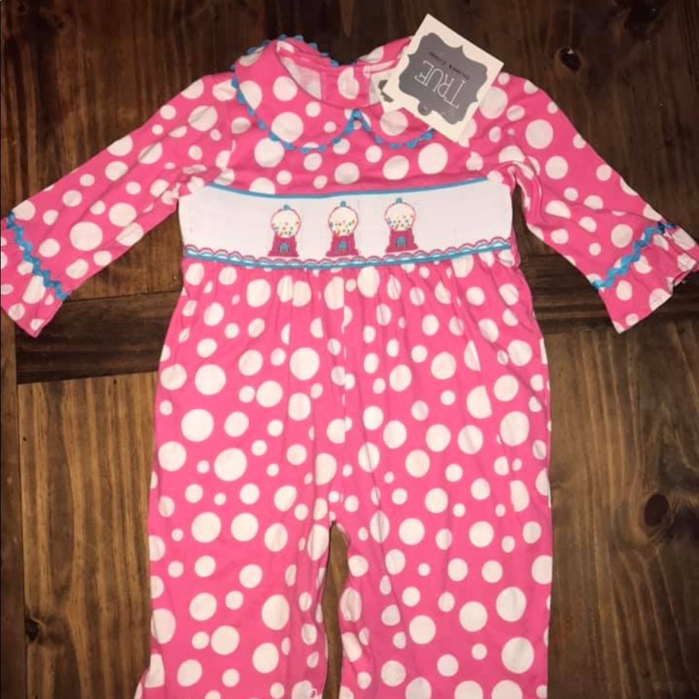 Gumball smocked romper
